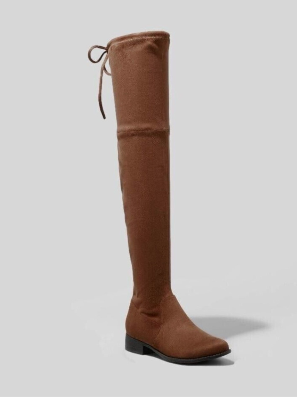 A New Day Sidney Over The Knee Boots Cognac Faux Suede Boots